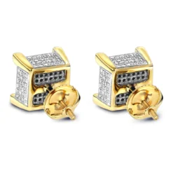 Real Diamond Earrings 14K Yellow Gold Diamond Stud Earrings 0.7 9 Real Diamond Earrings 14K Yellow Gold Diamond Stud Earrings 0.7 -The King Of Accessories real diamond earrings 14k diamond stud earrings 082 p 6906 backye