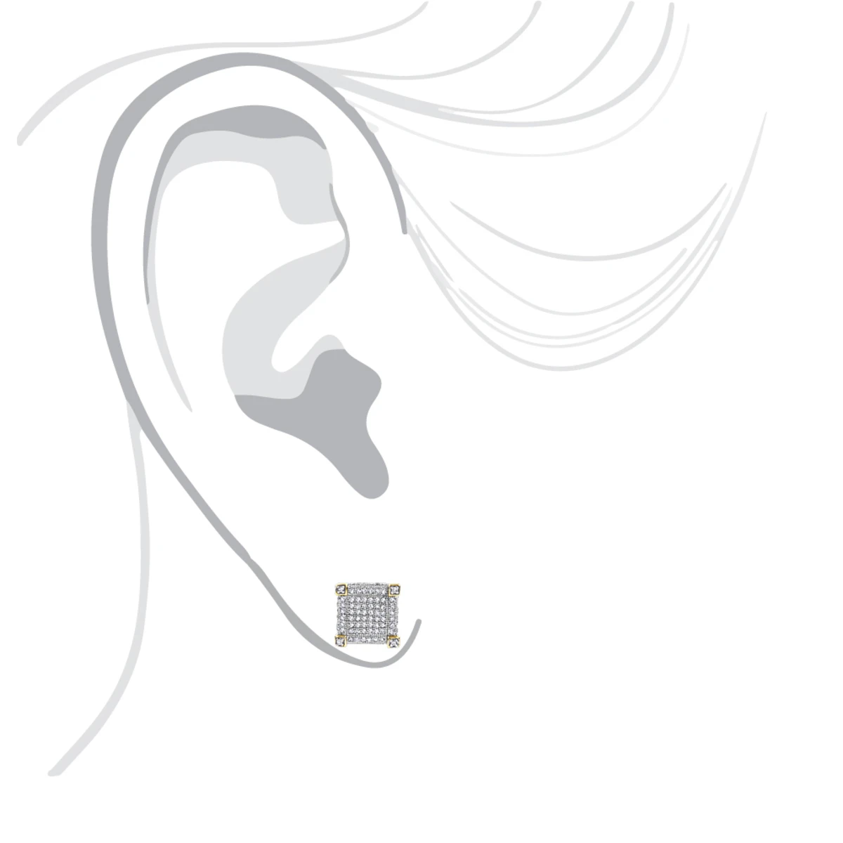 Real Diamond Earrings 14K Yellow Gold Diamond Stud Earrings 0.7 5 Real Diamond Earrings 14K Yellow Gold Diamond Stud Earrings 0.7 - Image 5