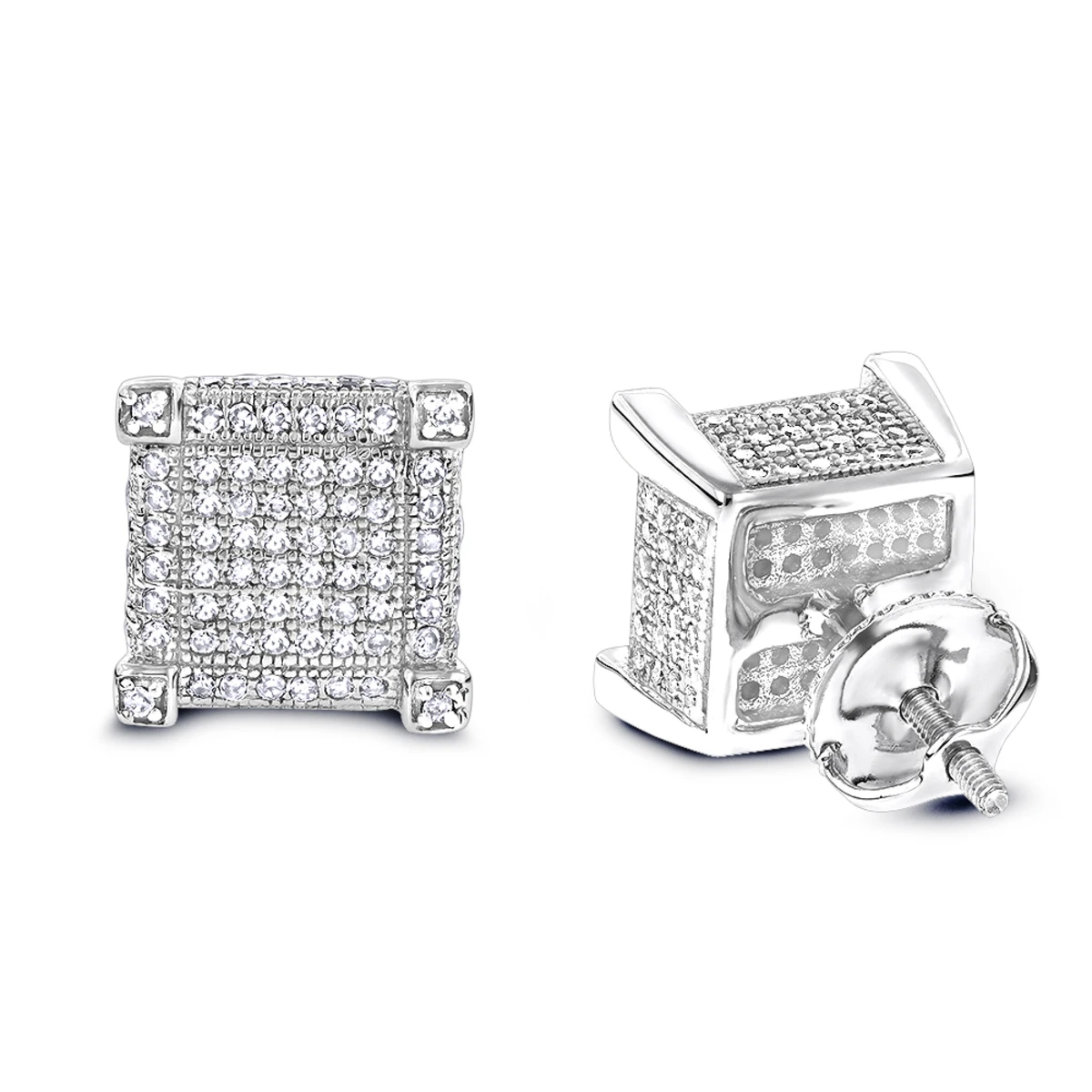 Real Diamond Earrings 14K Yellow Gold Diamond Stud Earrings 0.7 2 Real Diamond Earrings 14K Yellow Gold Diamond Stud Earrings 0.7 - Image 2