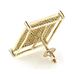 Real Hip Hop 10K Yellow Gold Men's Diamond Oversized Stud Earring 0.6ct 8 Real Hip Hop 10K Yellow Gold Men's Diamond Oversized Stud Earring 0.6ct -The King Of Accessories real hip hop jewelry10k gold mens diamond oversized stud earring 06ct backye