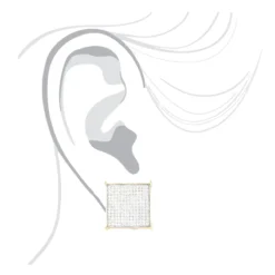 Real Hip Hop 10K Yellow Gold Men's Diamond Oversized Stud Earring 0.6ct 9 Real Hip Hop 10K Yellow Gold Men's Diamond Oversized Stud Earring 0.6ct -The King Of Accessories real hip hop jewelry10k gold mens diamond oversized stud earring 06ct bodye