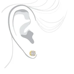 Round Cluster Diamond Earrings Studs 0.75ct 14K Yellow Gold 10 Round Cluster Diamond Earrings Studs 0.75ct 14K Yellow Gold -The King Of Accessories round cluster diamond earrings studs 063ct 14k gold bodye