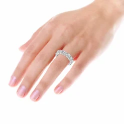 Round Diamond Eternity Band 2.7 Carats 14K White Gold Diamond Wedding Ring -The King Of Accessories round diamond eternity band 27 carats 14k gold diamond wedding ring 000831 bodwh