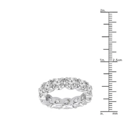 Round Diamond Eternity Band 2.7 Carats 14K White Gold Diamond Wedding Ring -The King Of Accessories round diamond eternity band 27 carats 14k gold diamond wedding ring 000831 rulerwh