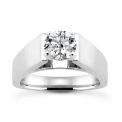 Round Diamond Platinum Engagement Ring 1ct 5.85mm