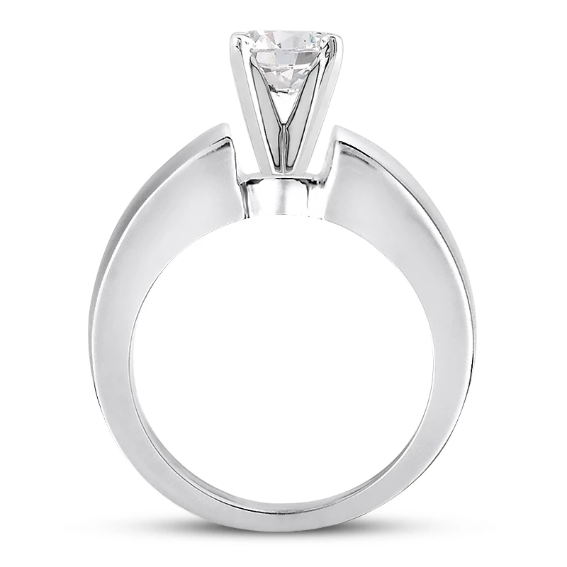 Round Diamond Platinum Engagement Ring 1ct 4.65mm 3 Round Diamond Platinum Engagement Ring 1ct 4.65mm - Image 3