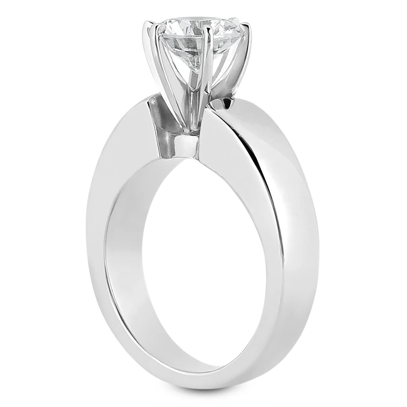 Round Diamond Platinum Engagement Ring 1ct 4.65mm 2 Round Diamond Platinum Engagement Ring 1ct 4.65mm - Image 2