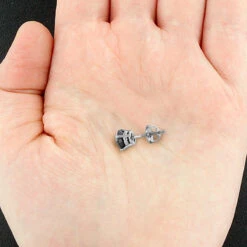 Single 14K White Gold Men's Solitaire Black Diamond Stud Earring 1ct -The King Of Accessories single 14k gold mens solitaire black diamond stud earring 1ct 4