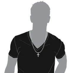 Small 14K Yellow Gold Invisible Princess Cut Diamond Cross Pendant 1.25ct -The King Of Accessories small 14k gold diamond cross pendant 125ct p 7023 bodwh