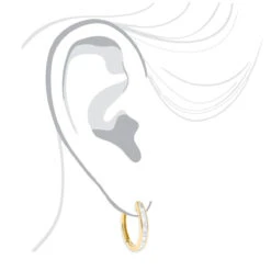 Small 14K Yellow Gold Princess Cut Diamond Hoop Earrings 0.6ct Luxurman Huggies 10 Small 14K Yellow Gold Princess Cut Diamond Hoop Earrings 0.6ct Luxurman Huggies -The King Of Accessories small 14k gold princess cut diamond hoop earrings 06ct luxurman huggies bodye
