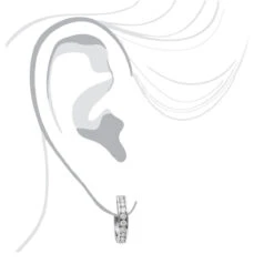 Small Hoops: 14K White Gold Diamond Hoop Earrings 1/2in 0.91ct -The King Of Accessories small hoops 14k diamond hoop earrings 091ct p 40621 bodwh