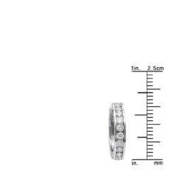 Small Hoops: 14K White Gold Diamond Hoop Earrings 1/2in 0.91ct -The King Of Accessories small hoops 14k diamond hoop earrings 091ct p 40621 rulerwh