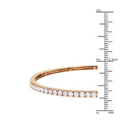 Solid 14K Yellow Gold Diamond Bangle Bracelet For Women 2ct By Luxurman -The King Of Accessories solid 14k gold diamond bangle bracelet for women 2ct by luxurman rulerro 1
