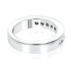 Thin 18K White Gold Round Diamond Wedding Band For Her G/VS Diamonds 0.44ct -The King Of Accessories thin 18k gold round diamond wedding band for her gvs diamonds 044ct backwh