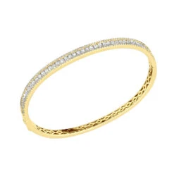 14K White Gold Thin Diamond Bangle Bracelet For Women 2.5 Carat 11 14K White Gold Thin Diamond Bangle Bracelet For Women 2.5 Carat -The King Of Accessories thin diamond bangle bracelet for women 14k white rose yellow gold 25 carat 803206 ye