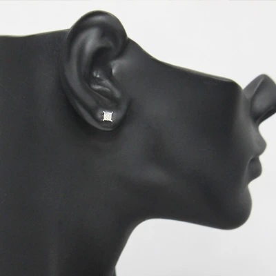 Tiny Diamond Stud Earrings 0.06ct 10K White Gold 2 Tiny Diamond Stud Earrings 0.06ct 10K White Gold - Image 2