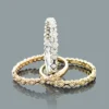 Ultra Thin Trio Stackable Diamond Ring Set 0.34ct 14K White Gold