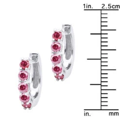 Pink Diamond Huggie Earrings Hoops 1 Carat 14K White Gold 11 Pink Diamond Huggie Earrings Hoops 1 Carat 14K White Gold -The King Of Accessories unique 1 carat pink diamond hoop earrings 14k gold small huggies 018270 ruler white