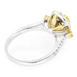 Unique 14K White Gold One Carat Yellow White Diamond Ring For Women By Luxurman 9 Unique 14K White Gold One Carat Yellow White Diamond Ring For Women By Luxurman -The King Of Accessories unique 14k gold one carat yellow white diamond ring for women by luxurman backwh
