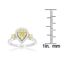 Unique 14K White Gold One Carat Yellow White Diamond Ring For Women By Luxurman 11 Unique 14K White Gold One Carat Yellow White Diamond Ring For Women By Luxurman -The King Of Accessories unique 14k gold one carat yellow white diamond ring for women by luxurman rulerwh