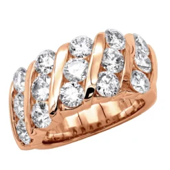 Unique 3 Carat Women's Diamond Wedding Band 18K White Gold Anniversary Ring -The King Of Accessories unique 3 carat diamond womens diamond wedding band 18k gold anniversary ring 000910 rose