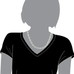 Unique Diamond Necklace For Women 10K Yellow Gold 17 Carats -The King Of Accessories unique ladies diamond necklace 14k gold 17 carats baguette round diamonds body yellow