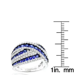 Unique Luxurman One Carat Diamond Blue Sapphire Cocktail Ring For Women 11 Unique Luxurman One Carat Diamond Blue Sapphire Cocktail Ring For Women -The King Of Accessories unique luxurman one carat diamond blue sapphire cocktail ring for women rulerwh