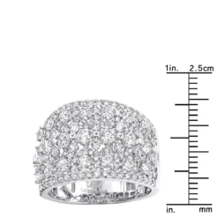 Unique Wide Diamond Ladies Ring Band 2.75ct 14K White Gold By Luxurman -The King Of Accessories unique wide diamond ladies ring band 275ct in 14k gold by luxurman rulerwh