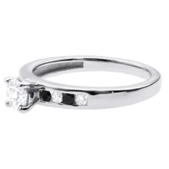 White And Black Diamond Engagement Ring 0.74ct 14K White Gold -The King Of Accessories white and black diamond engagement ring 074ct 14k gold p 50192 backwh