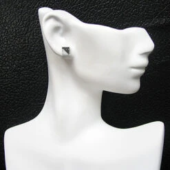 White Black Diamond Stud Earrings 1.11ct 10K White Gold -The King Of Accessories white black diamond stud earrings 111ct 10k gold p 49175bod