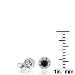 White Pink And Black Diamond Stud Earrings 2.2ct 14K White Gold 11 White Pink And Black Diamond Stud Earrings 2.2ct 14K White Gold -The King Of Accessories white pink and black diamond stud earrings 22ct 14k gold rulerwh
