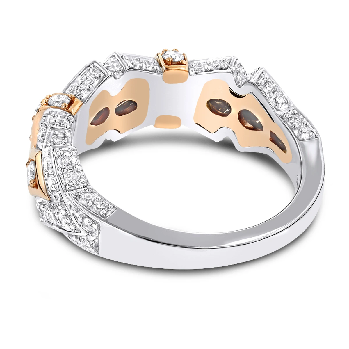 Women's Two Tone 14K White Gold Vintage Diamond Ring 1 Ct 4 Women's Two Tone 14K White Gold Vintage Diamond Ring 1 Ct - Image 4